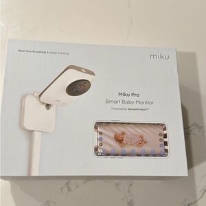White Mini Pro Baby Monitor Camera with Modern Design. Used twice ever